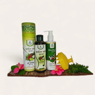200 ML Herbal Shampoo + 200 ML Hair oil