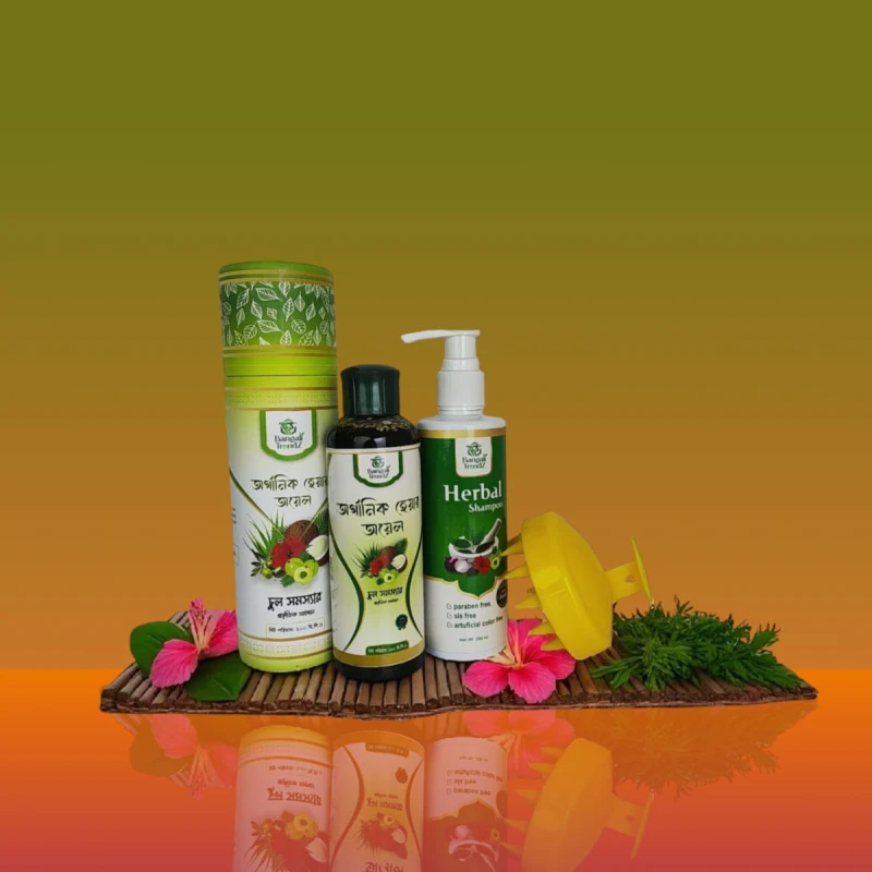 200 ML Herbal Shampoo + 200 ML Hair oil